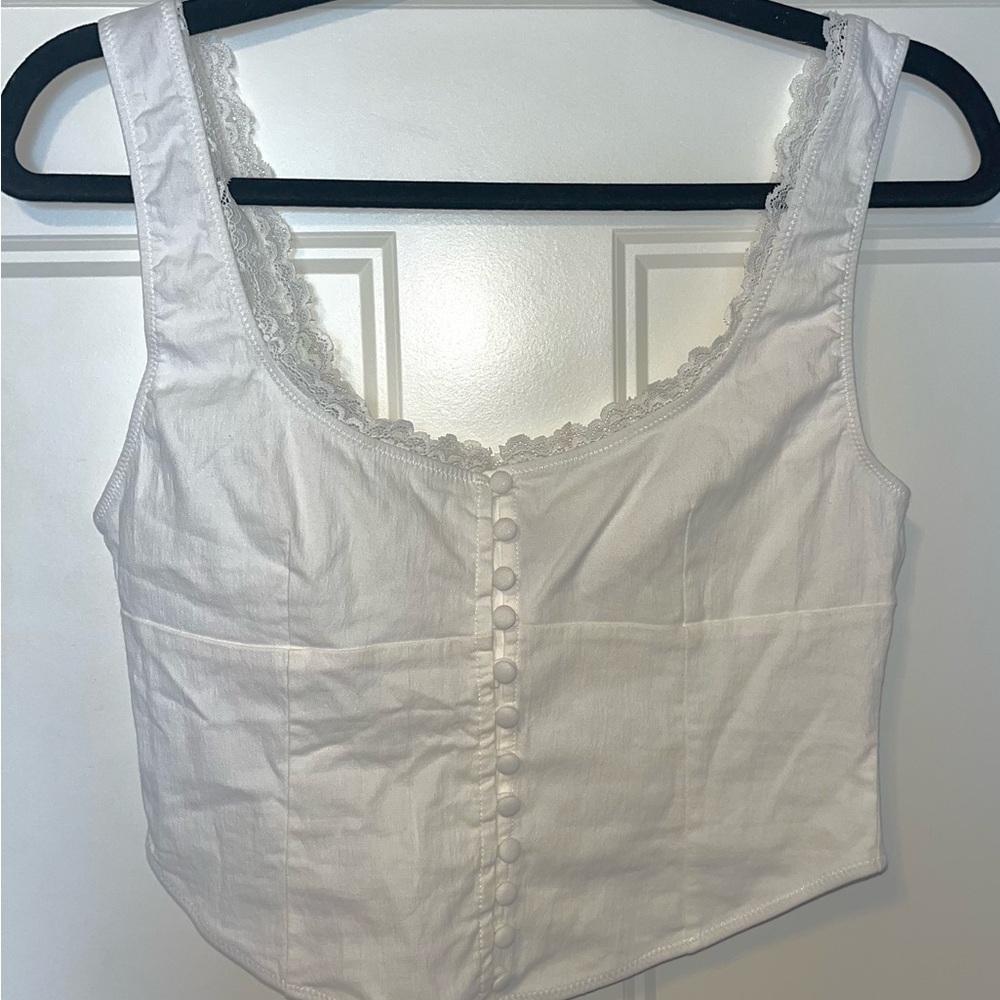 White Fox Into You Bustier White. Size Medium.